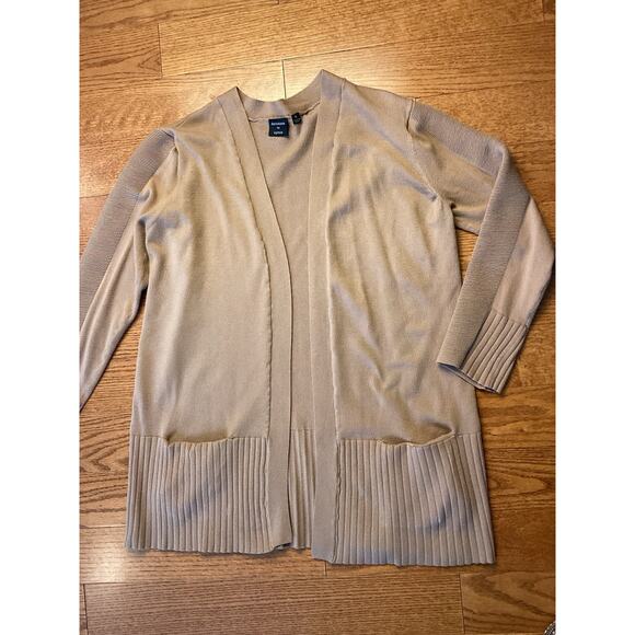 Devotion By Cyrus Beige Open Cardigan Women XL - Picture 2 of 6